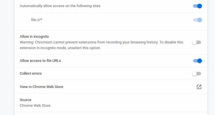 Local Audio Player needs a small adjustment to stream local files. This screenshot shows how to do it.