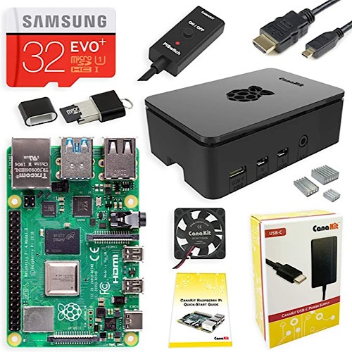 Deal Canakit Raspberry Pi 4 Contents