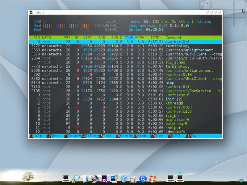 Enlightenment Htop