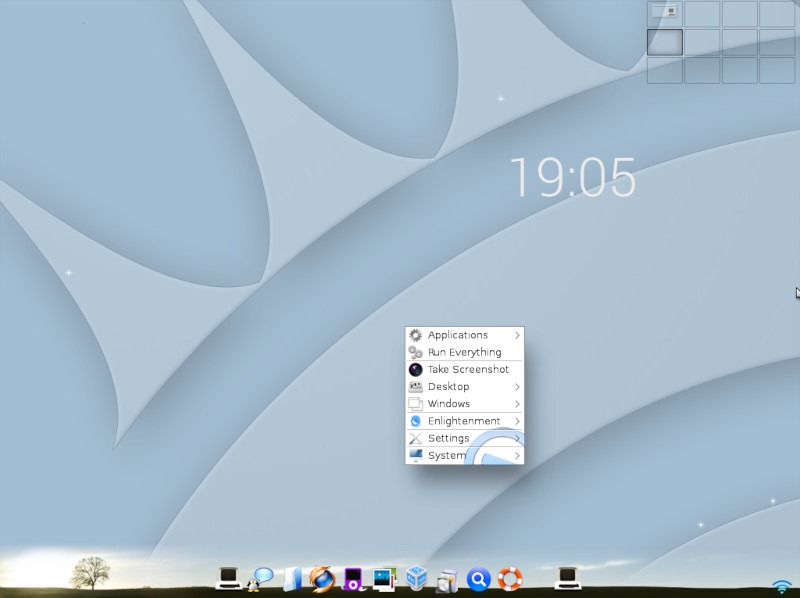 Enlightenment Left Click Desktop