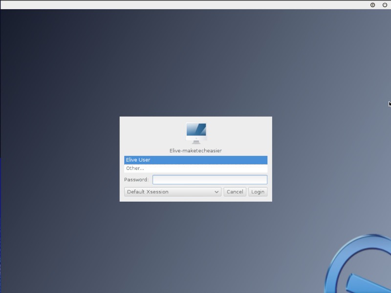 Enlightenment Login Screen