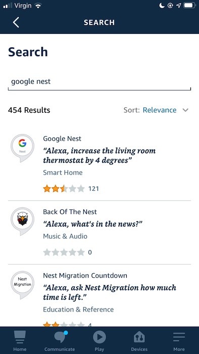 Google Nest Skill