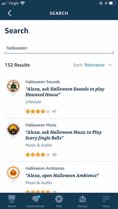 You can enable the Halloween Sounds skill via the Amazon Alexa app.