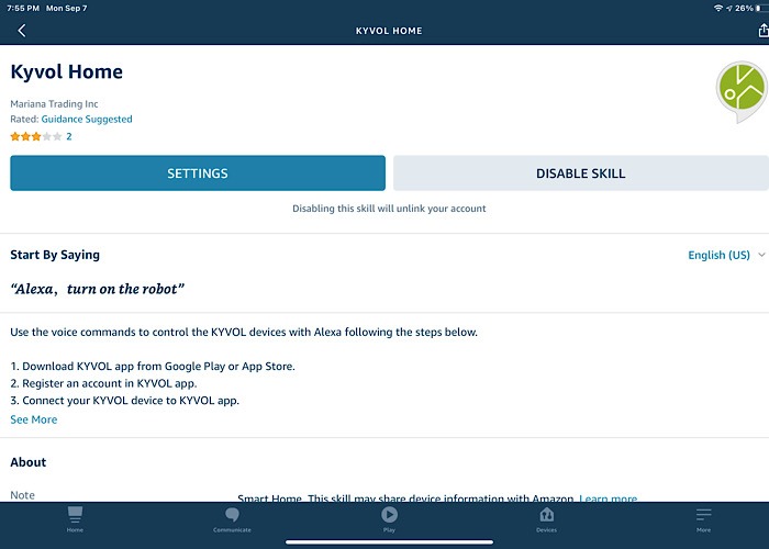 Kyvol Cybovac Vacuum Alexa