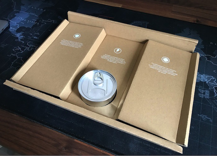 The Linedock's U-connector comes in a little metal tin. 