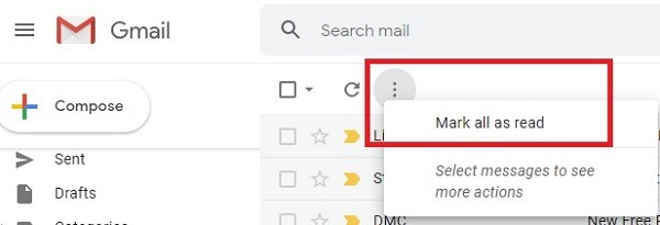 Mark All Unread Emails As Read In Gmail And Delete Them Mark Read