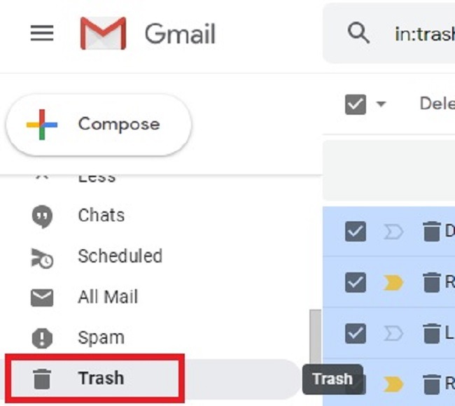 Mark All Unread Emails As Read In Gmail And Delete Them Trash