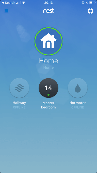 You can view all your Nest thermostats, inside the Nest application for Android and iOS.