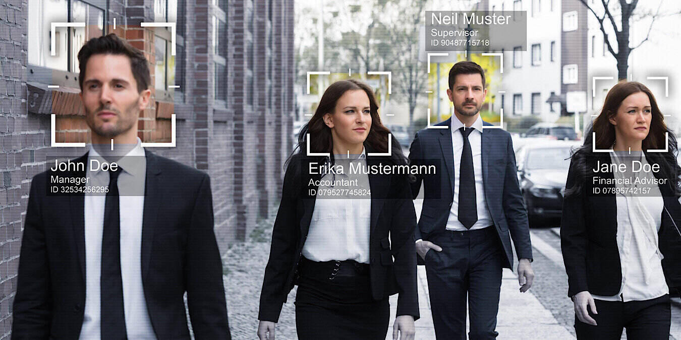 Businesspeople Face Recognized With Intellectual Learning System