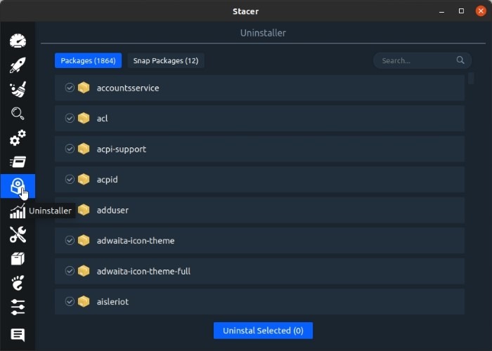 Optimize Linux With Stacer Uninstaller