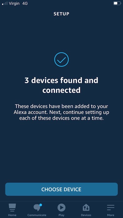 The Amazon Alexa mobile app will now display all of the detected devices, including your Ring doorbell!