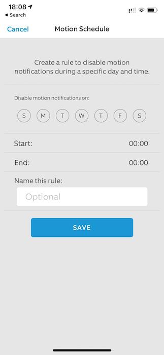 Ring Motion Schedule Manage your notification, with a Motion Schedule.
