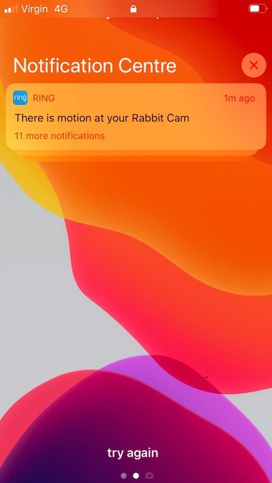 Ring can send you push notifications on your smartphone or tablet.