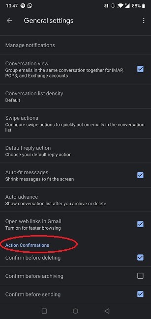 Seven Lesser Known Gmail Features Action Confirmations Turn On