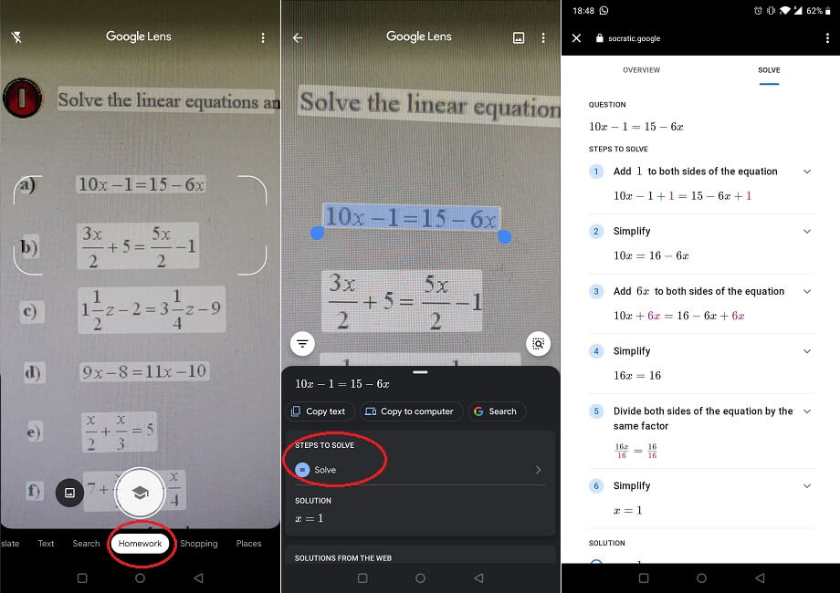 Six More Google Lens Features Solve Math Problems
