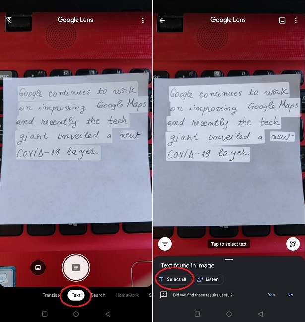 Six More Google Lens Features Text Select Notes