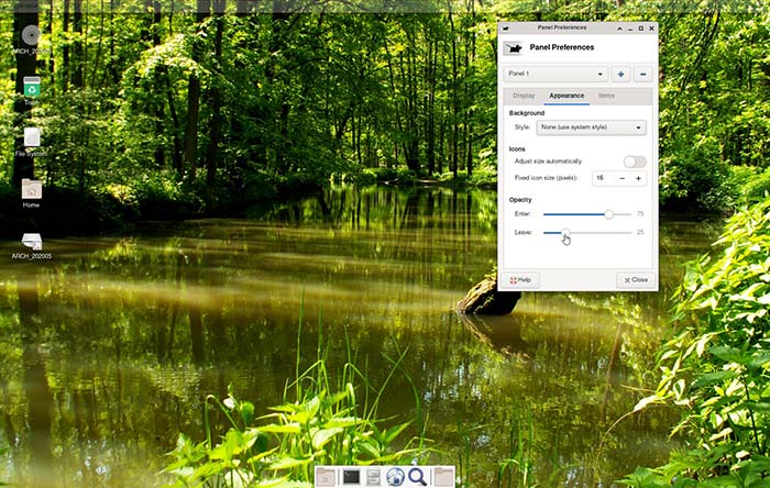 Xfce Transparent Panels Terminal Opacity Leave Value