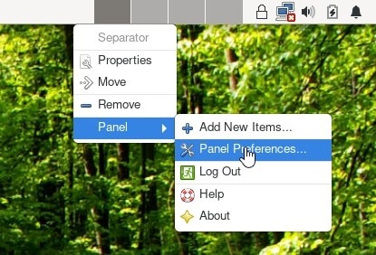 Xfce Transparent Panels Terminal Top Panel Prefs