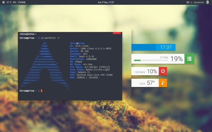 10 Great Conky Themes Sidecard Conky (mte) 10 Great Conky Themes Sidecard Conky