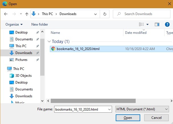 Chrome Bookmarks Edge Import Bookmarks