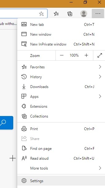 Chrome Bookmarks Edge Settings