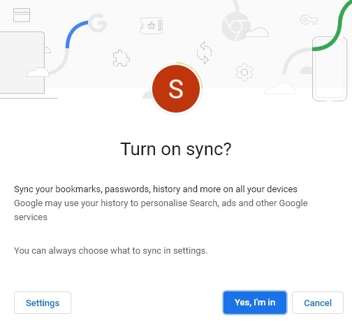 Chrome Bookmarks Turn On Sync