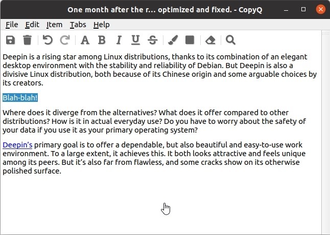 Copyq Clipboard Turbo Boost Editing