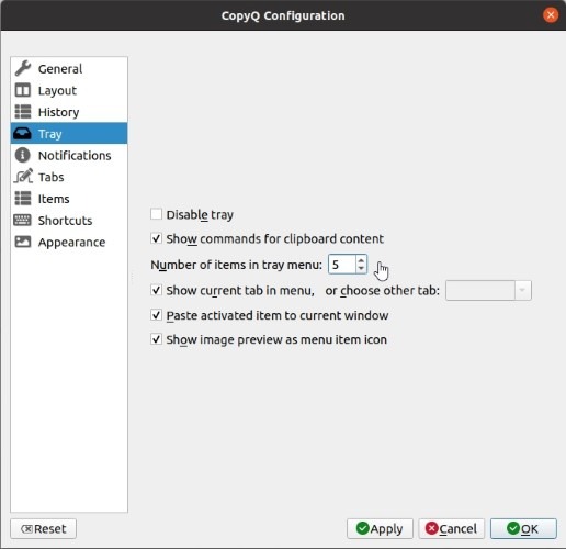 Copyq Clipboard Turbo Boost More Tray Entries
