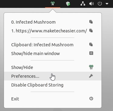 Copyq Clipboard Turbo Boost Tray Menu