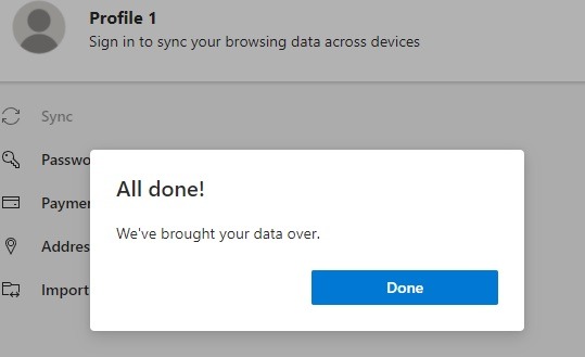 Edge Bookmarks Final Status