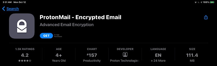News Apple Protonmail App Store