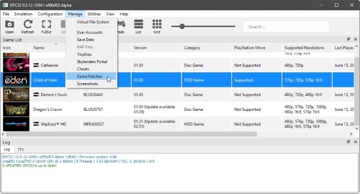 Ps3 On The Pc With Rpcs3 Game Patches Option Ps3 On The Pc With Rpcs3 Game Patches Option