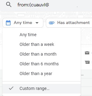 Sort Gmail Filters From Custom Range