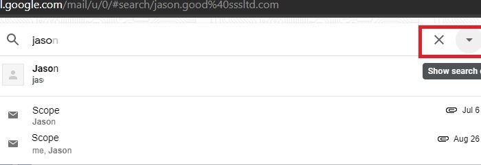 Sort Gmail Filters Show Search