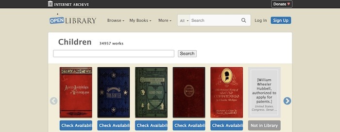 Best Sites Free Kids Books Openlibrary