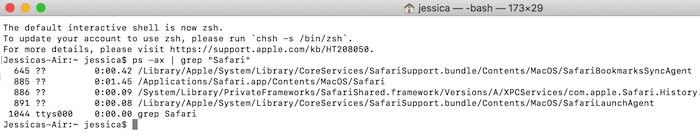 You can retrieve an application's process ID, or PID using macOS Terminal.