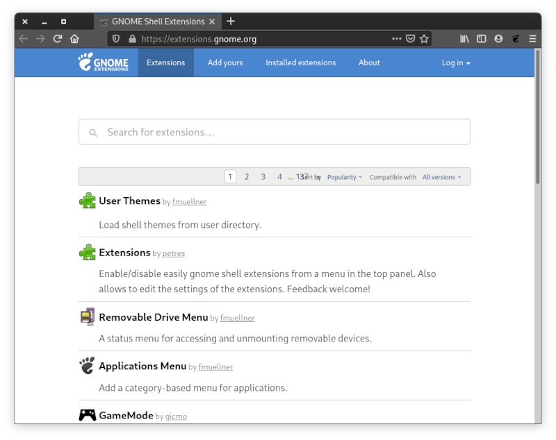 Gnome Shell Extensions