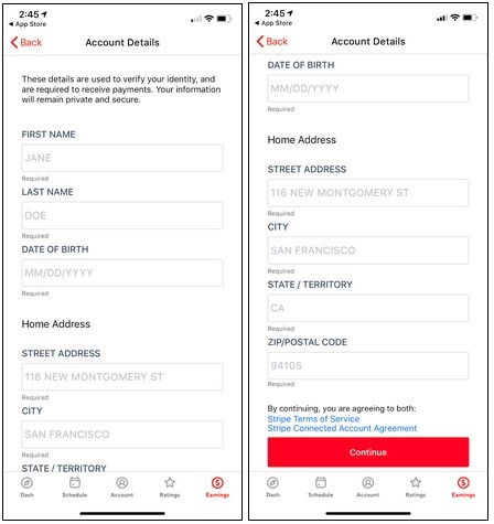 Google Voice Door Dash Signup