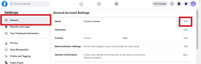 How To Change Your Name On Facebook General