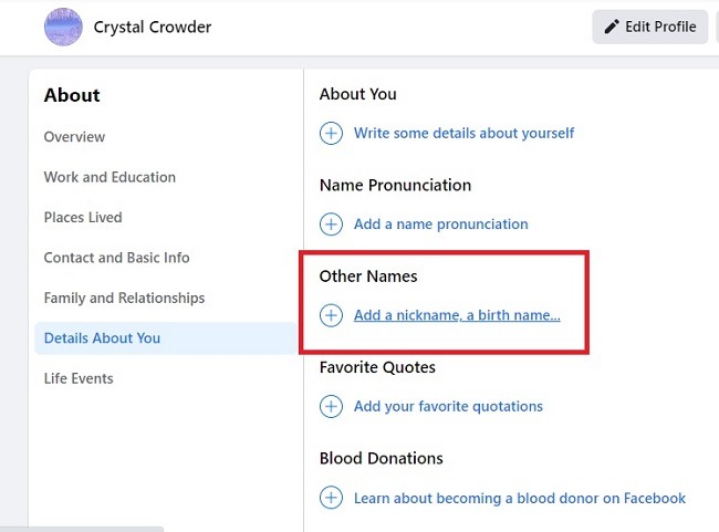 How To Change Your Name On Facebook Nickname