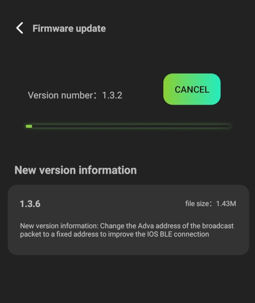 Pamu Quiet App Firmware Update