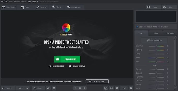 Photoworks Main Screen