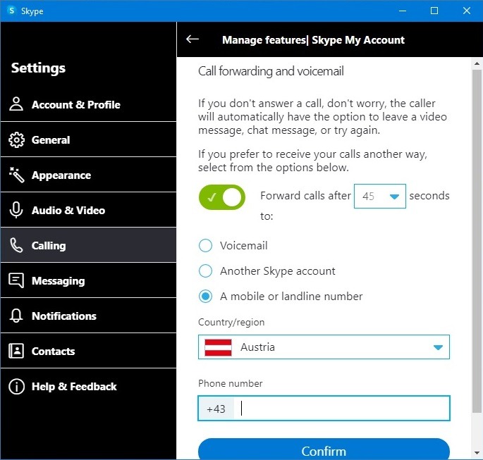 Skype Tricks Call Forwarding