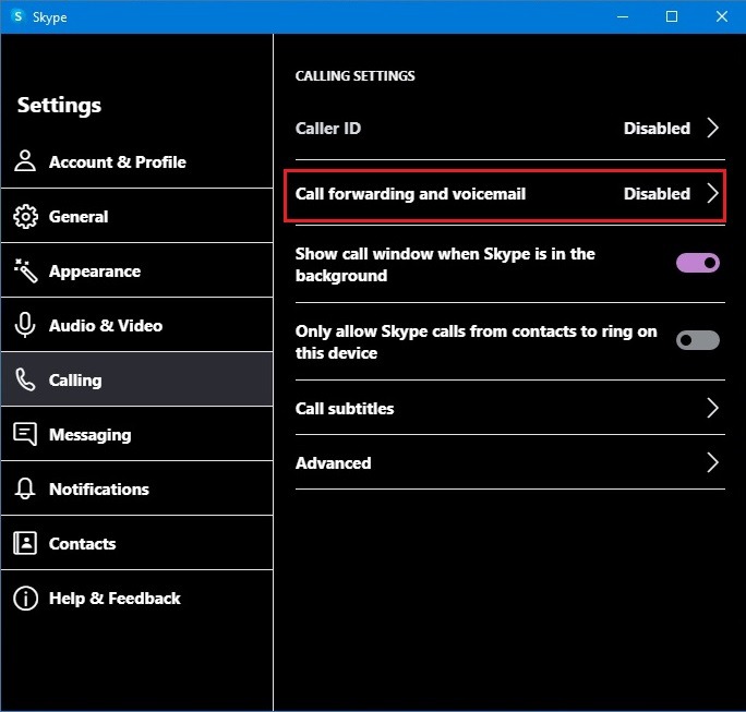 Skype Tricks Calling Options Forwarding