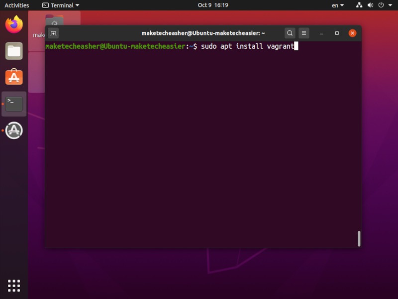 Vagrant Linux Apt Install