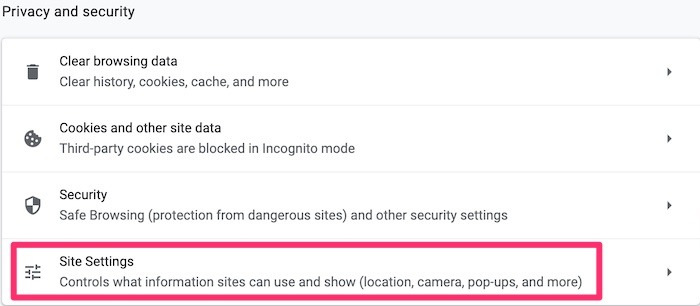 What Is Chrome Helper Site Settings
