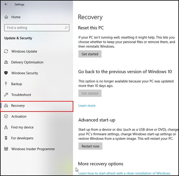 Win10 Fix Kernel Security Error System Restore