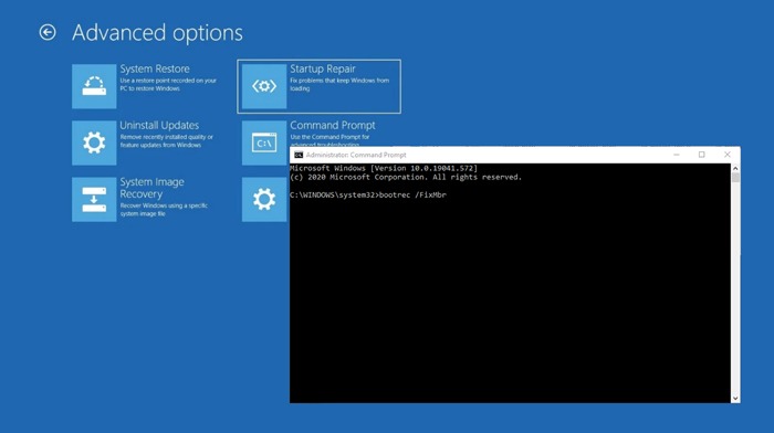 Windows Failed To Start Startup Repair Cmd