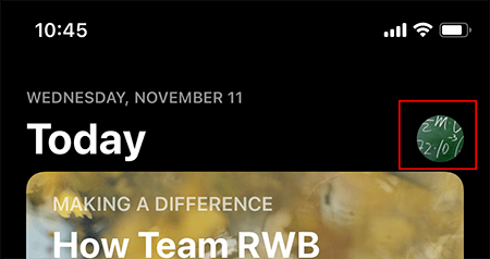 Apple One App Store Profile Settings