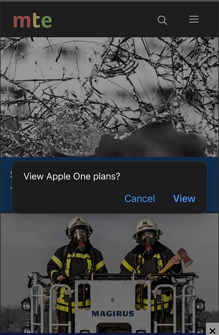 Apple One Safari View Plans